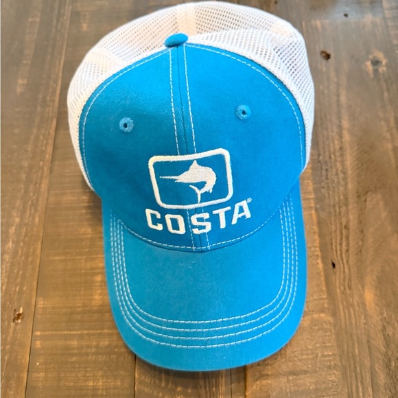Costa Mesh Richardson Back Hat in Blue and White - Picture 1 of 2